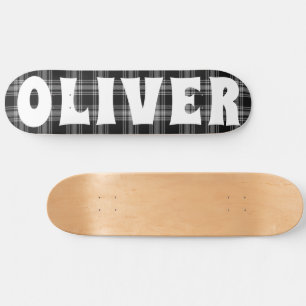 Skateboard tableau de bord en noir et blanc personnalisé