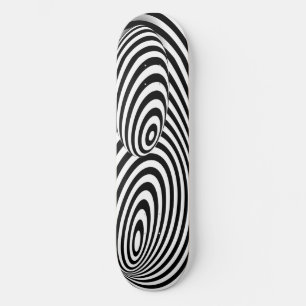 Skateboard tableau de bord noir blanc 3d ligne Illusion de di