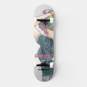 Skateboard Tableau de bord personnalisé Good Vibes
