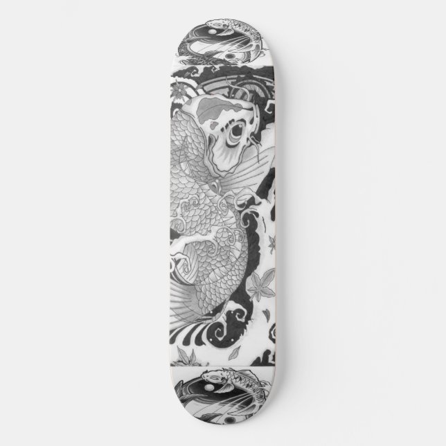 Skateboard tableau de poissons koi (Recto)