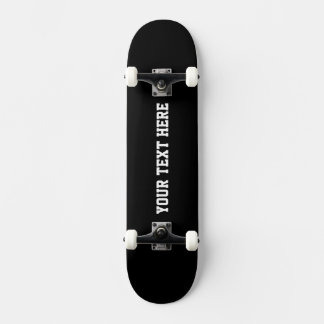 Skateboard Tableau noir de texte personnalisé
