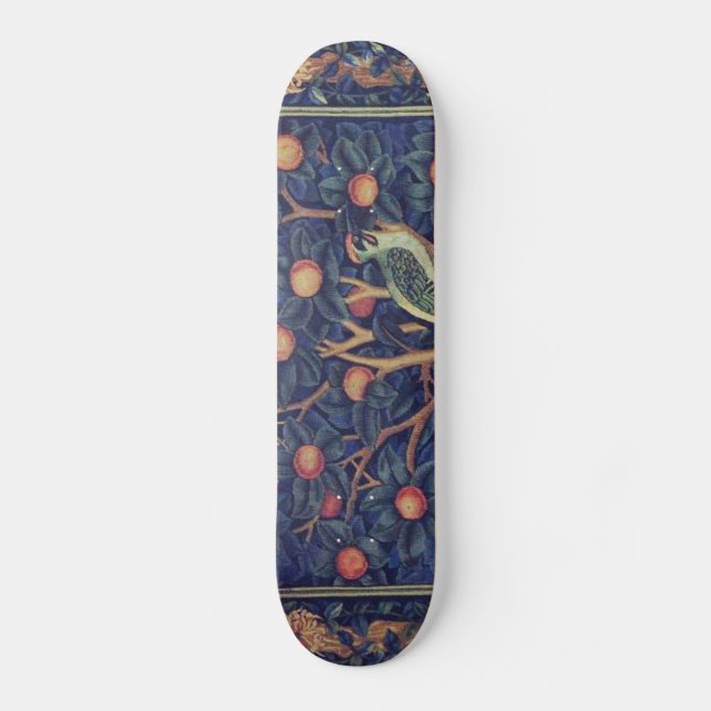 Skateboard Tapisserie vintage Oiseaux Design floral Pic (Recto)