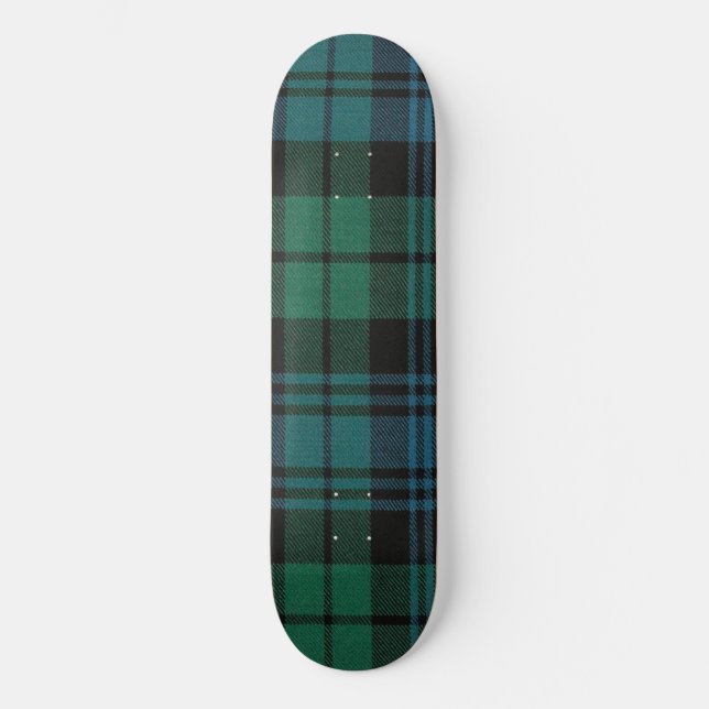 Skateboard Tartan Tartan Fabric 8 1/4" Planche De Patinage (Recto)