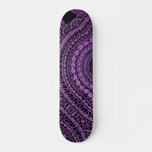 Skateboard Tatouage noir moderne Ikat Motif tribal géométriqu