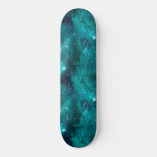 Skateboard Teal Galaxy Series Design 8