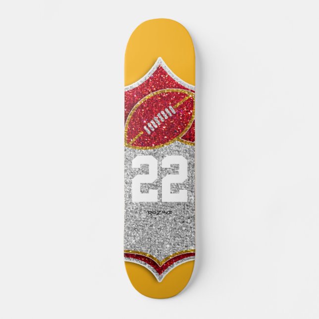 Skateboard Team USA Sports Red et champion d'or de football (Recto)