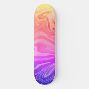 Skateboard Tendance violet rouge jaune Abstrait