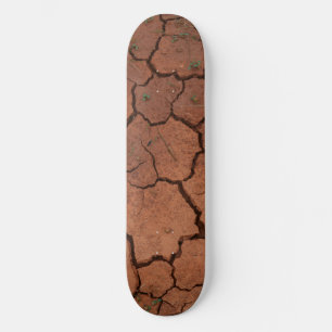 Skateboard terrain sec et fissuré
