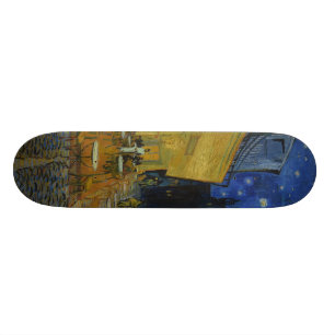 Skateboard Terrasse Café Van Gogh La Nuit