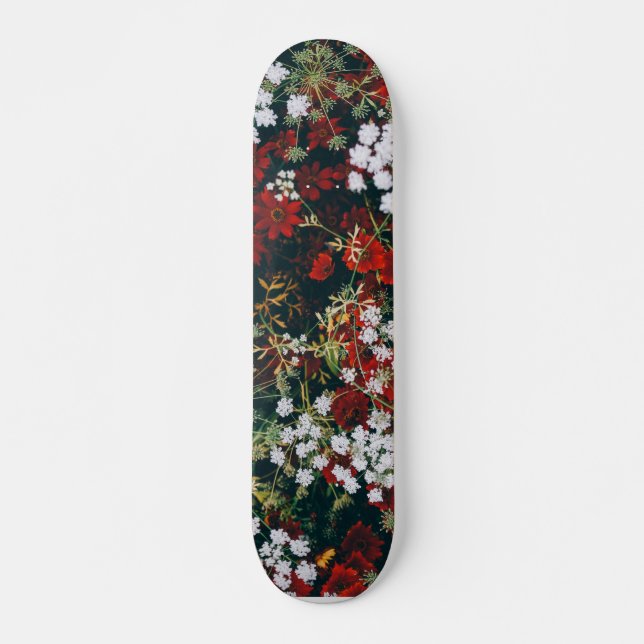 Skateboard terrasse de patin à fleurs (Devant)