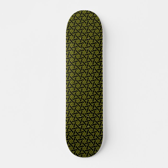 Skateboard Terrazzo Star v1 - Noir et Jaune (Devant)