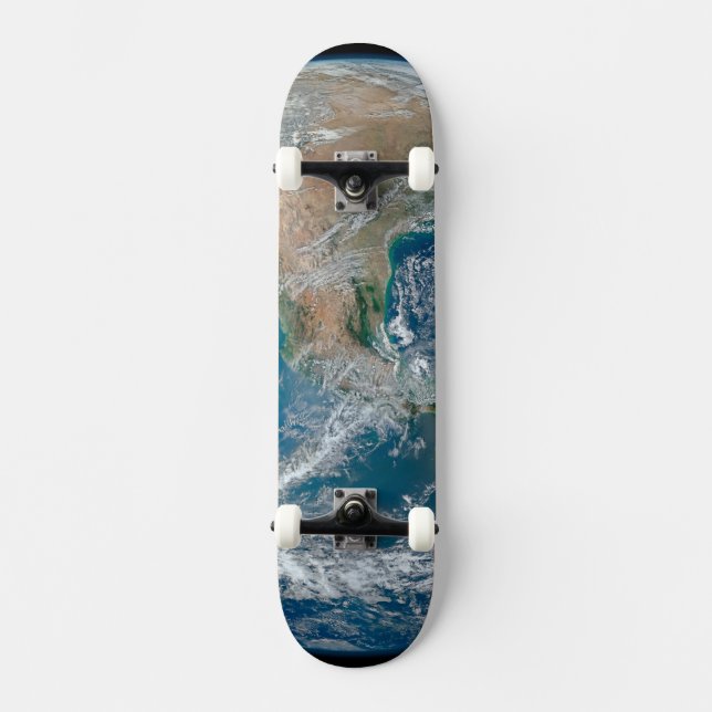 Skateboard Terre Pleine Montrant L'Amérique Du Nord Et Le Mex (Recto)