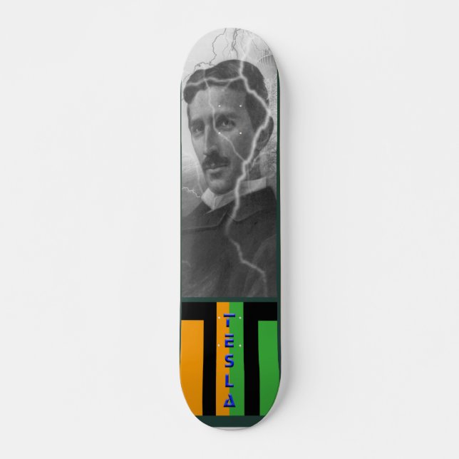 Skateboard Tesla, l'homme de foudre (Devant)