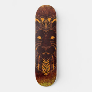 Skateboard Tête de lion rustique