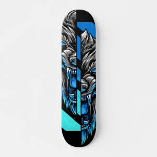 Skateboard Tête de partage de loup