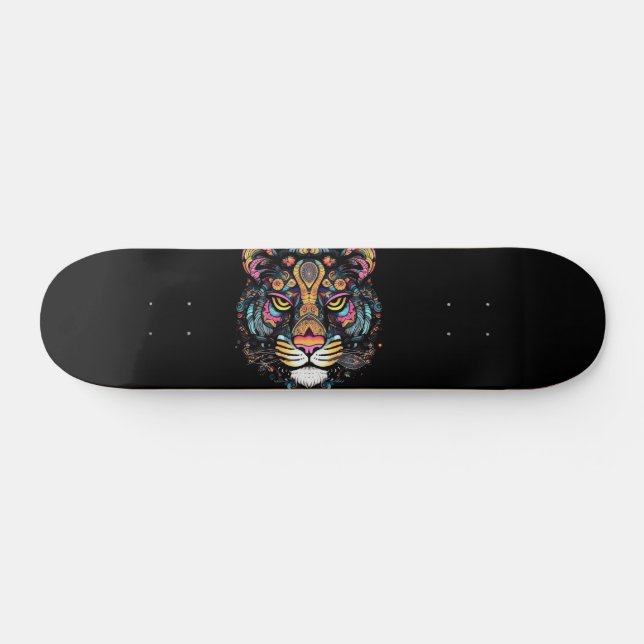 Skateboard Tête de tigre géniale (Horz)