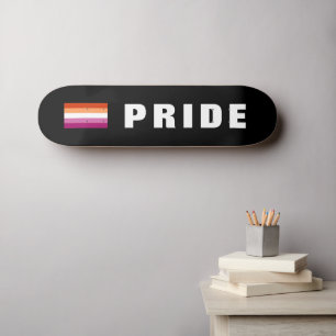 Skateboard Texte personnalisé LGBTQ - drapeau de la fierté le