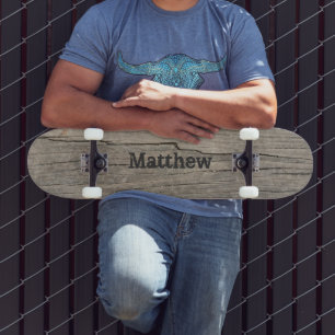 Skateboard Texture sur bois personnalisée