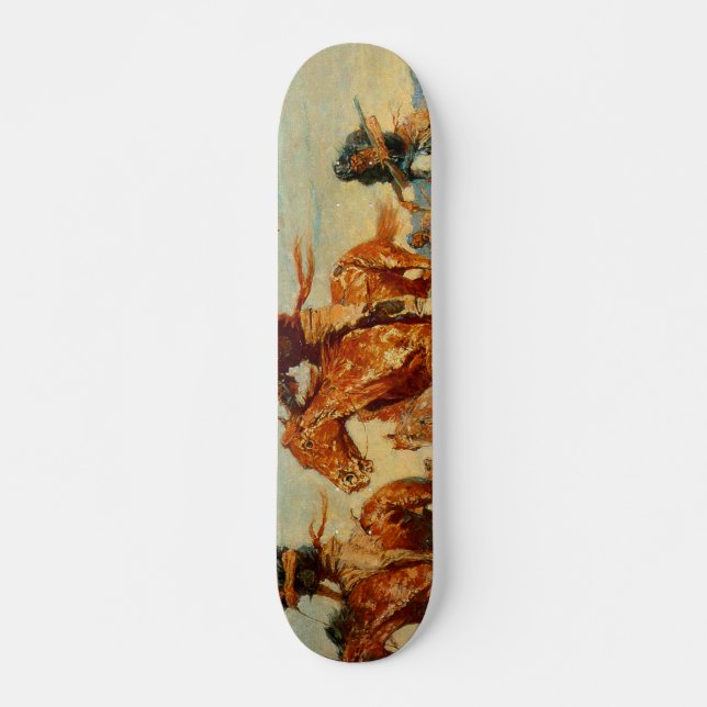 Skateboard The Buffalo Runners de Frederic Remington (1909) (Devant)