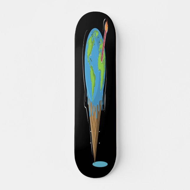 Skateboard Thermomètre de fusion du globe (Devant)