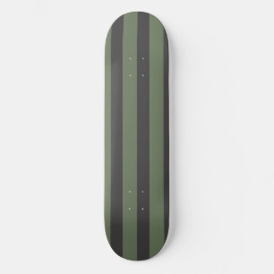 Skateboard Tic vert olive rayé moderne