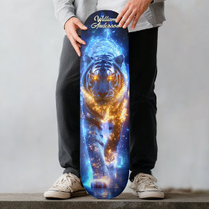 Skateboard Tigre céleste majestueux