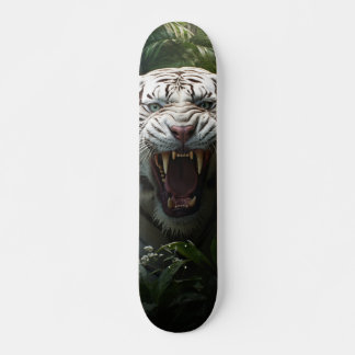 Skateboard Tigre Siberiano Blanco Agresivo