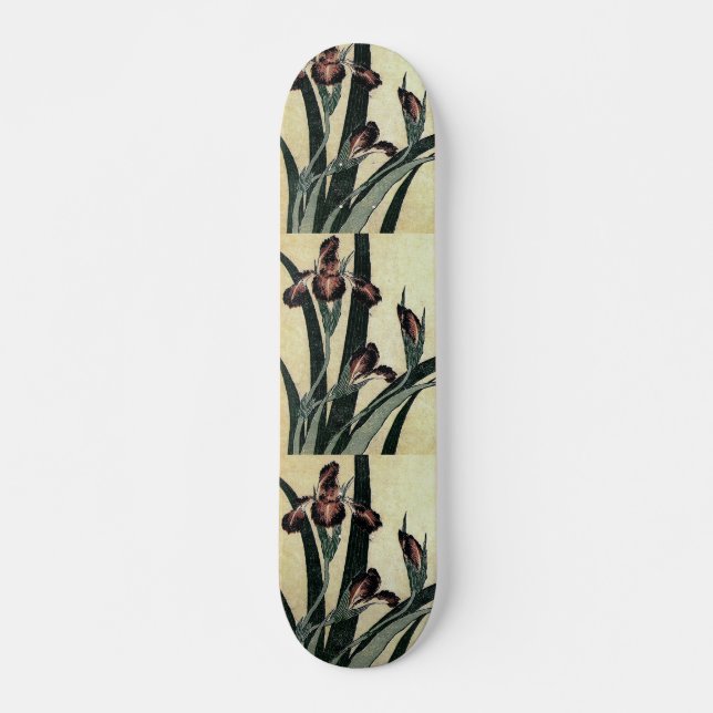 Skateboard Tissu Ukiyo-e de Katsushika Hokusai Imprimer : Iri (Devant)