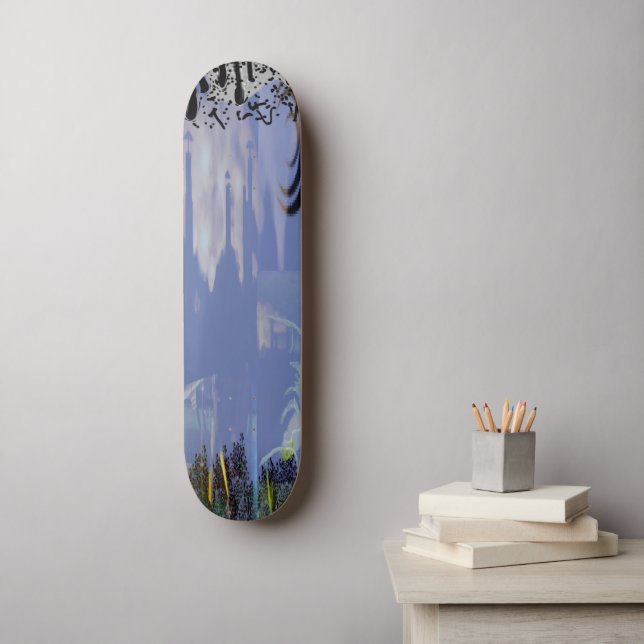 Skateboard Tons Cool bleus Abstraits Grunge Paint (Art mural)