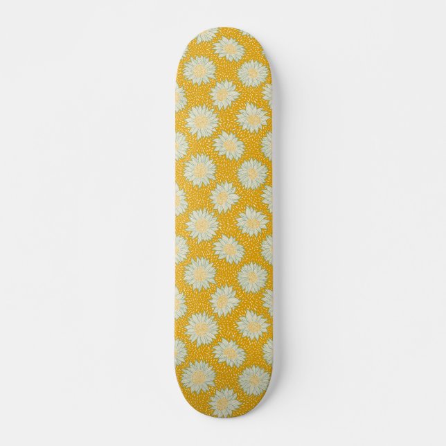 Skateboard Toujours les fleurs jaunes (Devant)