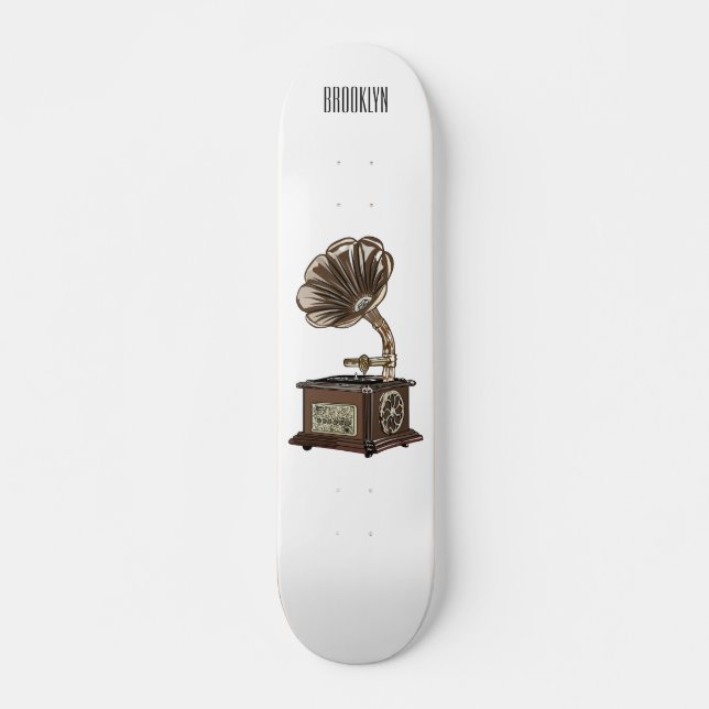 Skateboard Tourne-disque dessin animé (Devant)