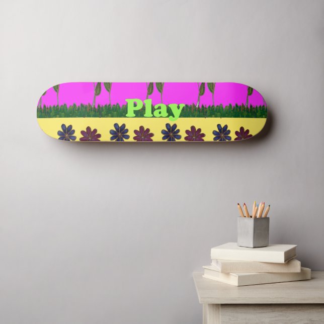 Skateboard Tout le travail et aucun jeu (Art mural (Horz))