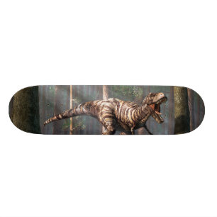 Skateboard TRex dans la forêt