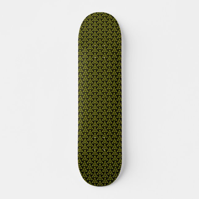 Skateboard Triangle Starship - v2 - Noir et Jaune (Devant)