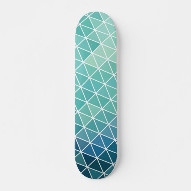 Skateboard Triangles abstraites d'Aqua (Devant)