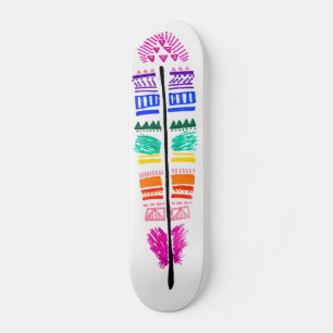 Skateboard Tribal Feather.