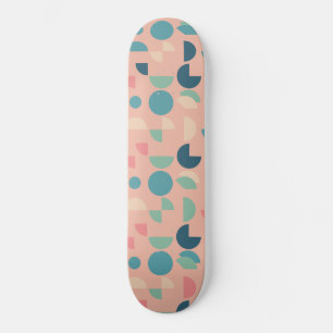 Skateboard Tribal géométrique moderne couleur rose rétro