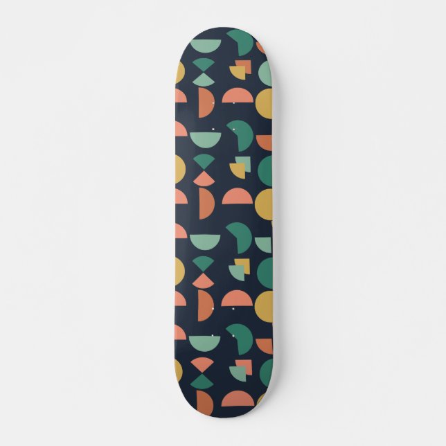 Skateboard Tribal géométrique moderne rétro (Devant)