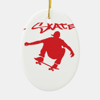 Skateboard Trick Ceramic Ornament