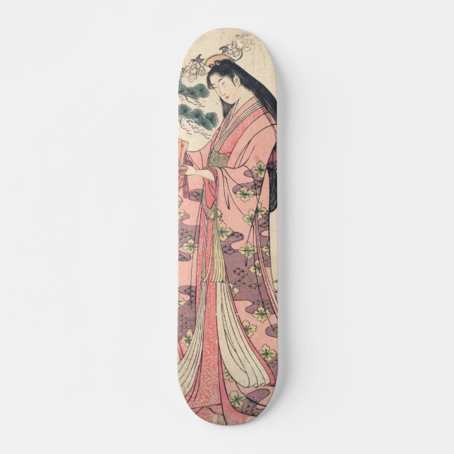 Skateboard Trois poétesses célèbres japonaises boisé dame art (Devant)