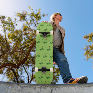 Skateboard Trou de golf avec Motif Drapeau