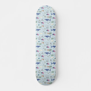 Skateboard Trouver le Motif Dory Blue Cartoon