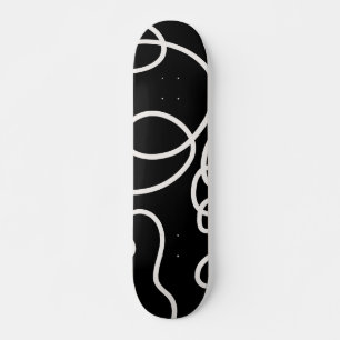 Skateboard Trucs De Brosse Abstrait Noir Et Blanc