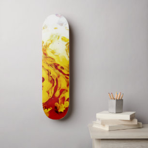 Skateboard True Flames or rouge blanc violet feu