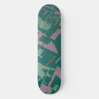 Skateboard Turquoise à section dorée