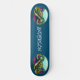 skateboard Turtle Under Water