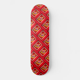Skateboard TUTEAU Coque PIPES CONCEPTION COULEUR ROUGE PLUS S