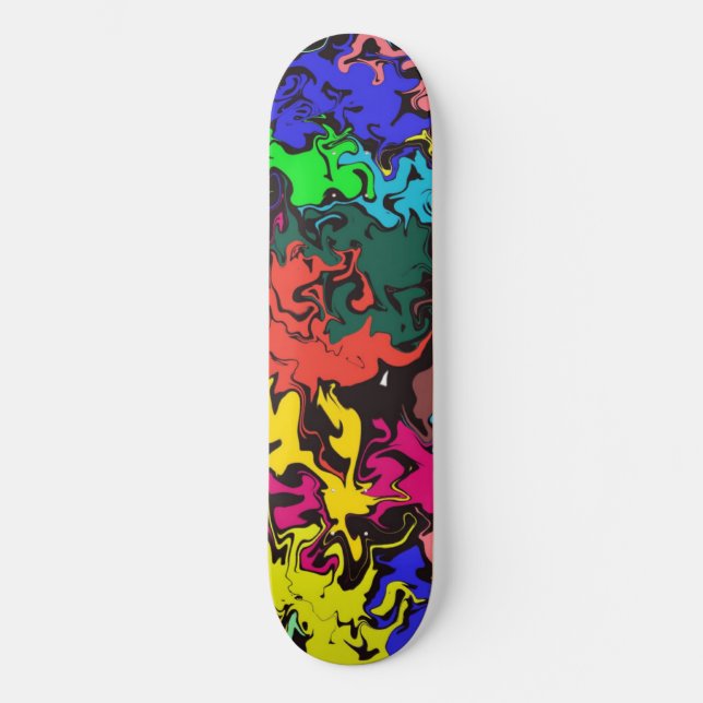 Skateboard Twirls colorés Abstraits / (Recto)