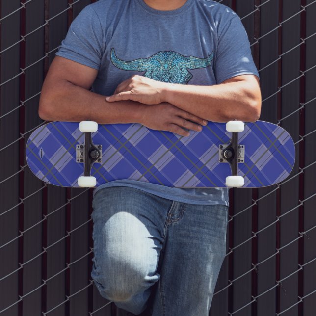 Skateboard Two Tone Plaid Blue HAMbWG  (Outdoor 3)