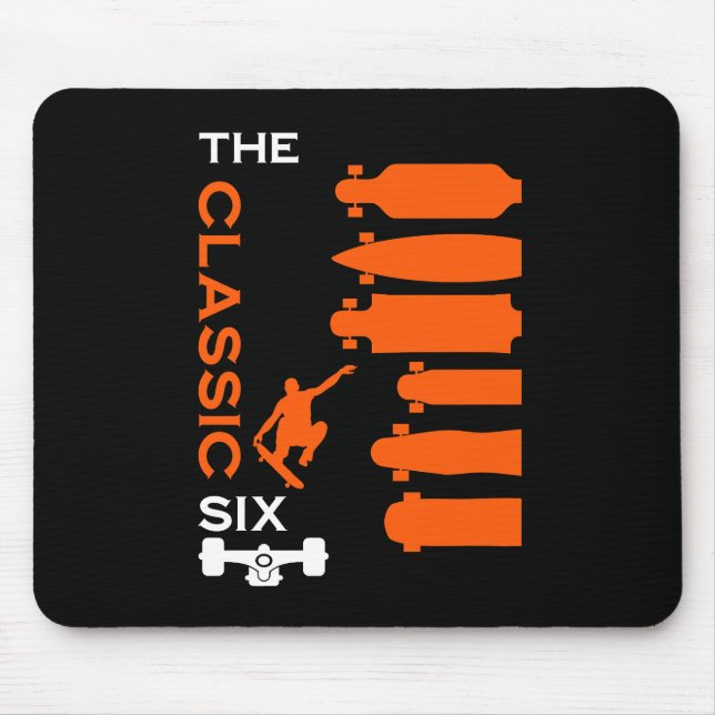 Skateboard Types Mouse Pad (Front)